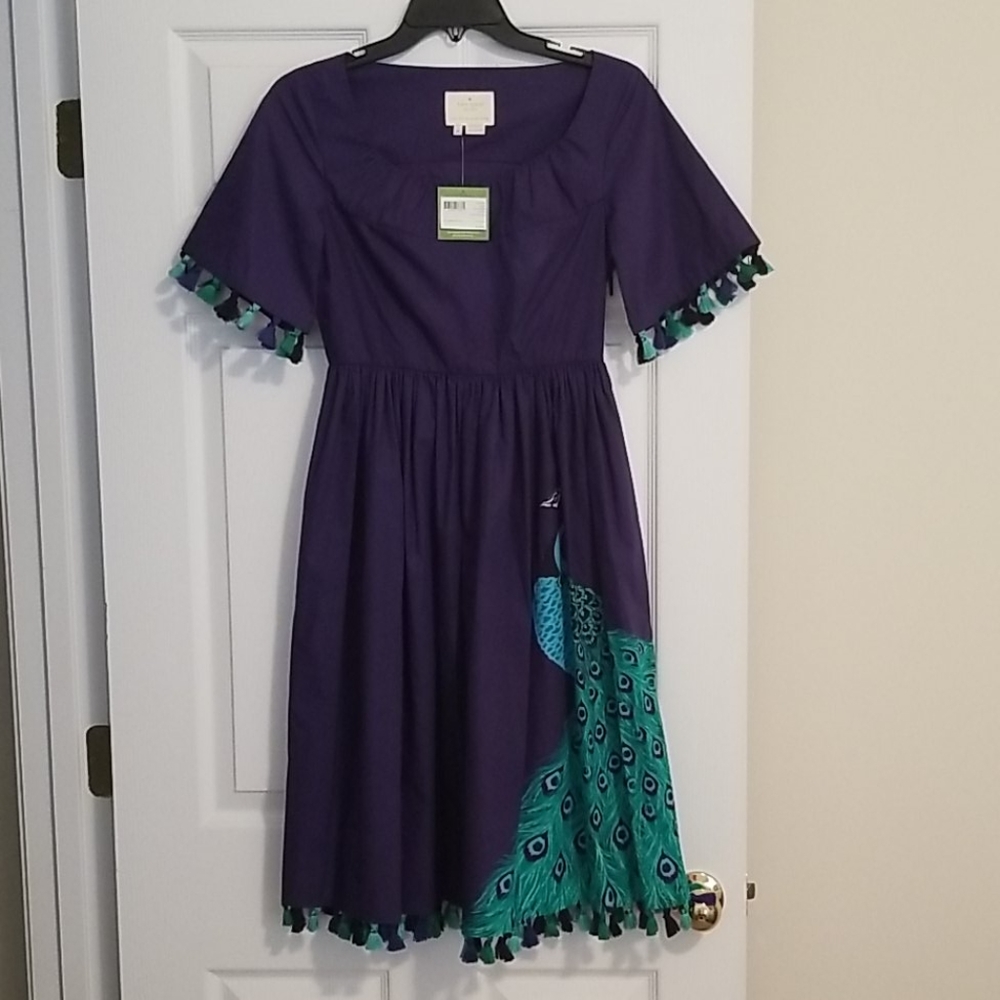 Kate Spade Poplin Peacock dress - Picture 1 of 6